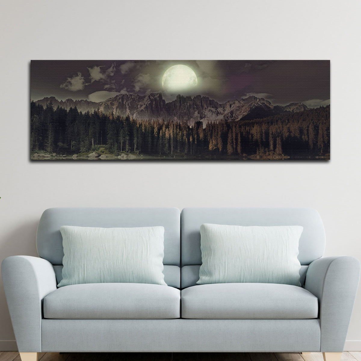 Full Moon Setting Canvas Wall Art by Tailored Canvases