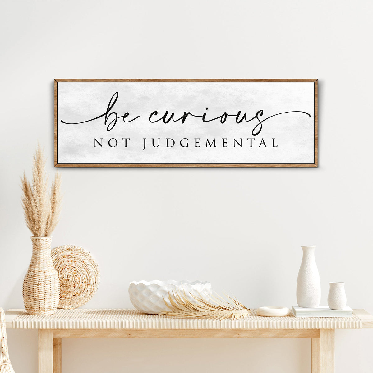Be Curious Not Judgemental Sign | Inspirational Quote Sign | Modern Farmhouse Decor | Motivational Home Decor | Office Canvas Wall Art (ETSY) by Tailored Canvases
