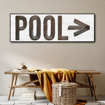 Pool Arrow Sign by Tailored Canvases