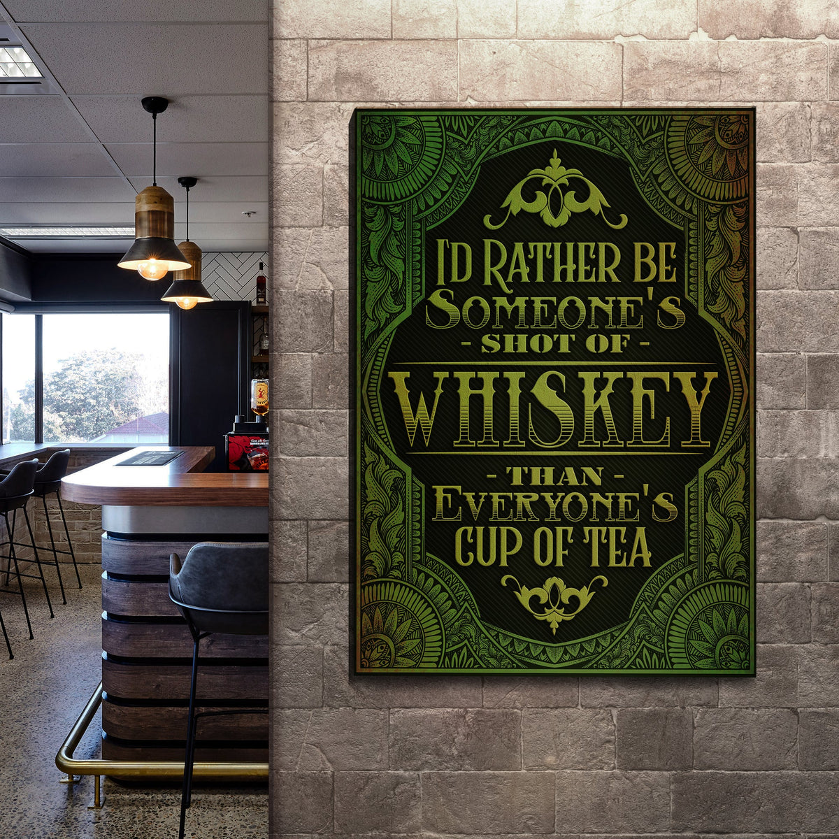Whiskey Sign by Tailored Canvases