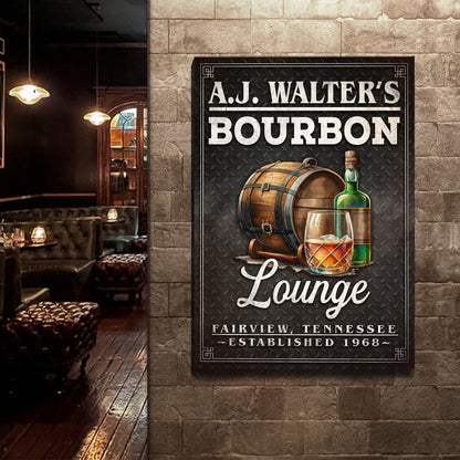 Bourbon Lounge Sign by Tailored Canvases