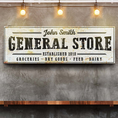 Rustic General Store Sign by Tailored Canvases