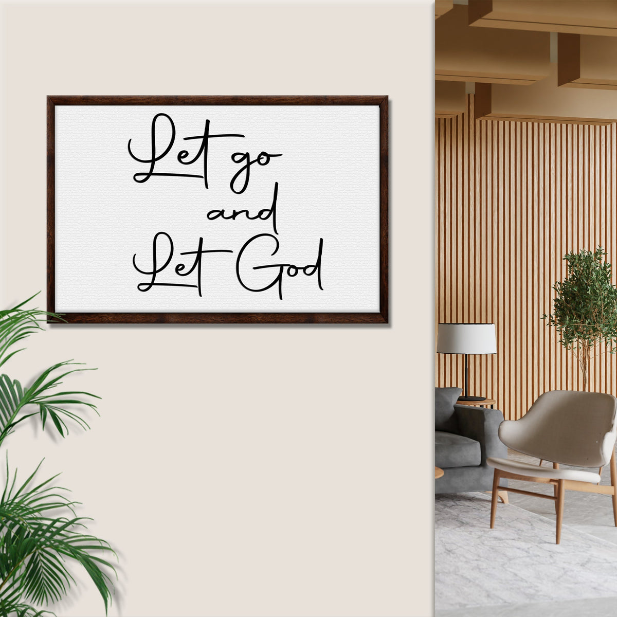 Let go And Let God Sign by Tailored Canvases