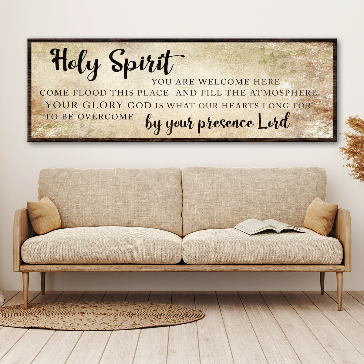 Holy Spirit You Are Welcome Here Sign VI by Tailored Canvases