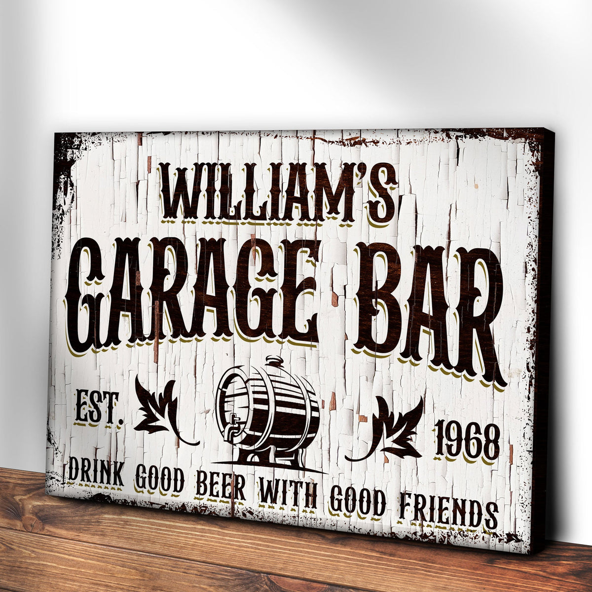 Garage Bar Rustic Wood Sign by Tailored Canvases