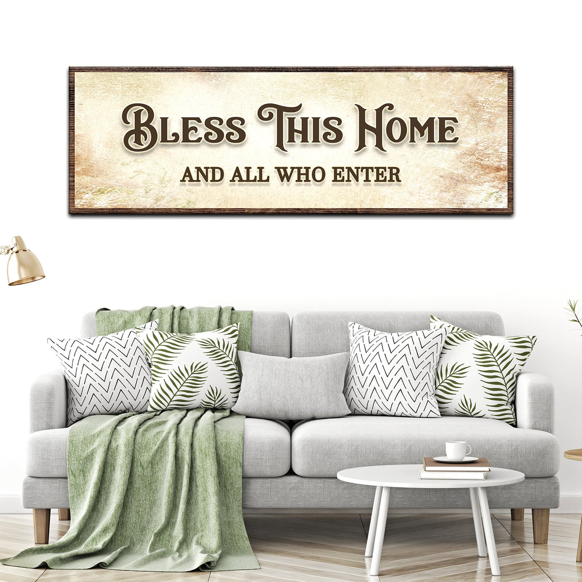 Bless This Home And All Who Enter Sign by Tailored Canvases