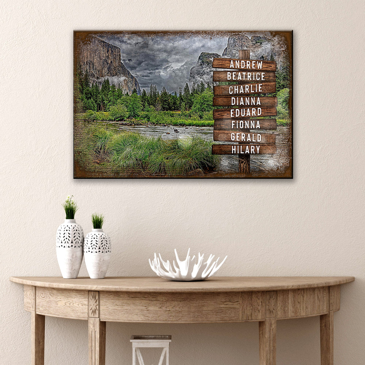Lake Family Name Sign by Tailored Canvases