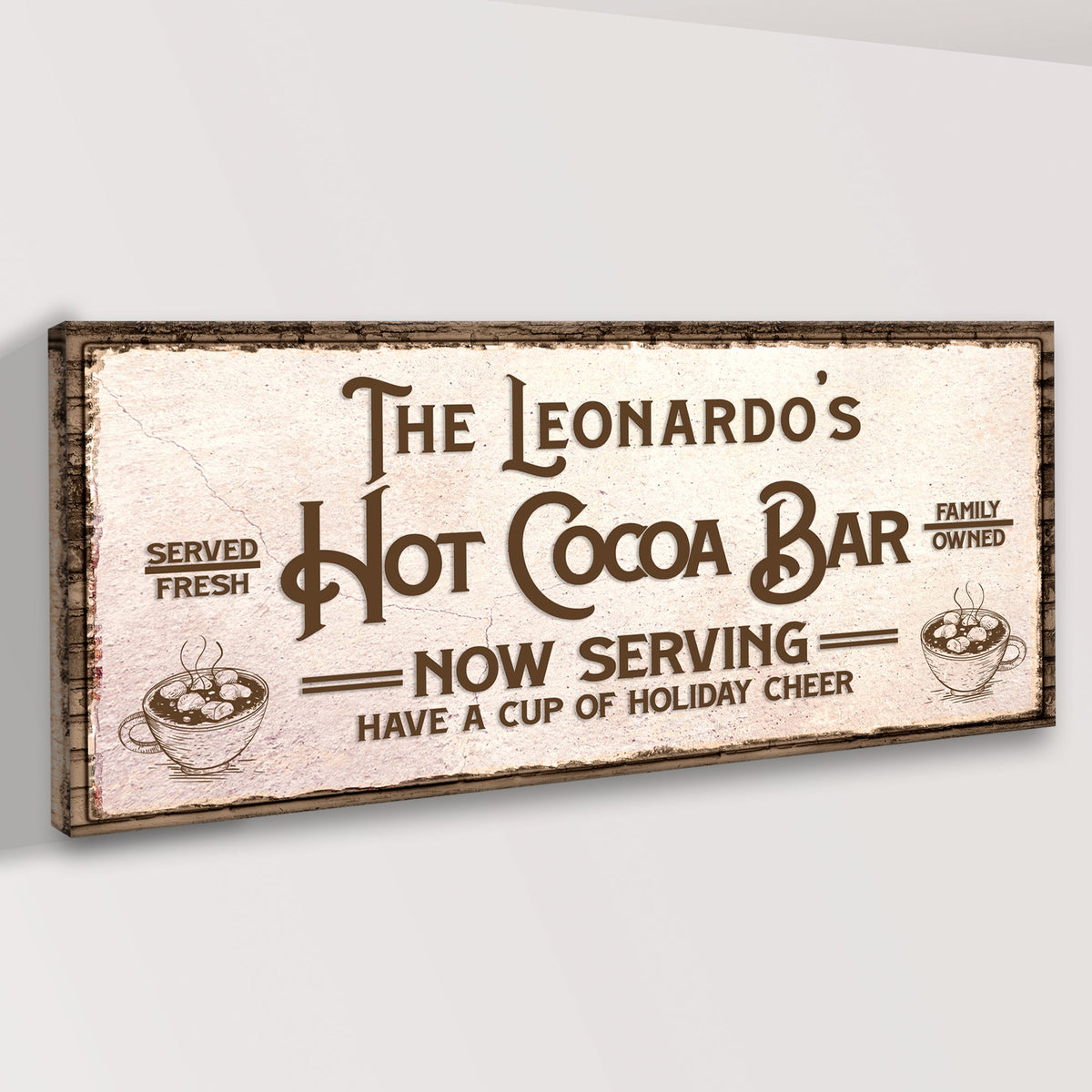 Have A Cup Of Holiday Cheer Hot Cocoa Bar Sign by Tailored Canvases