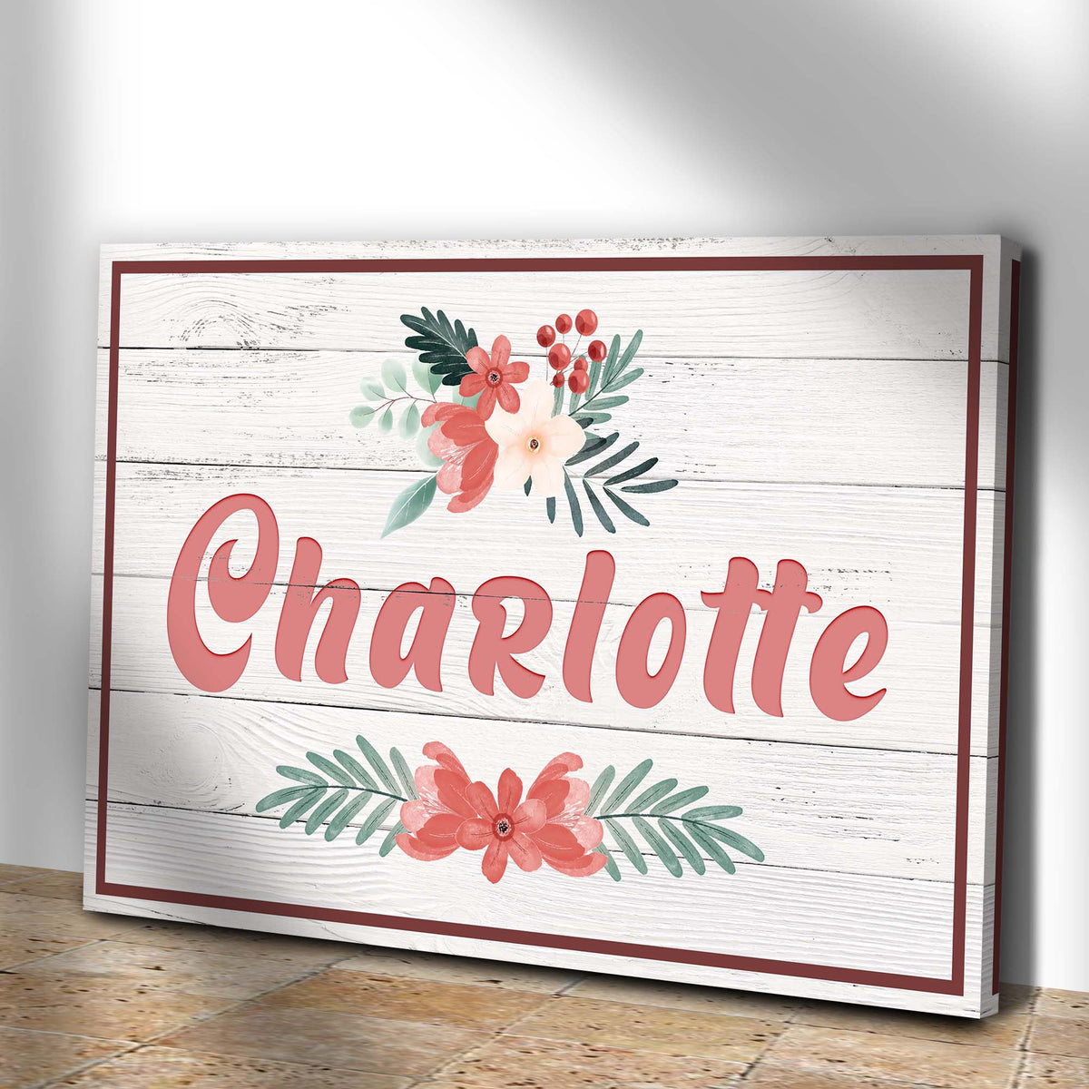 Flower Kids Room Sign by Tailored Canvases