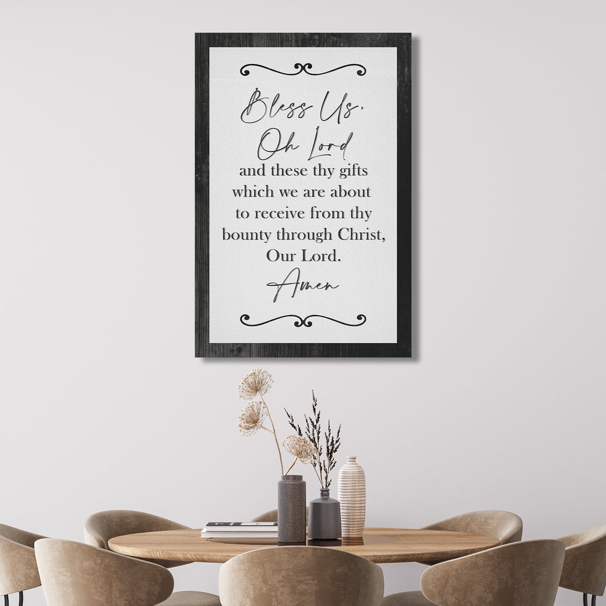 Bless Us Oh Lord And These Thy Gifts Sign VI by Tailored Canvases