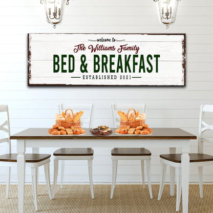 Welcome Bed And Breakfast Sign by Tailored Canvases