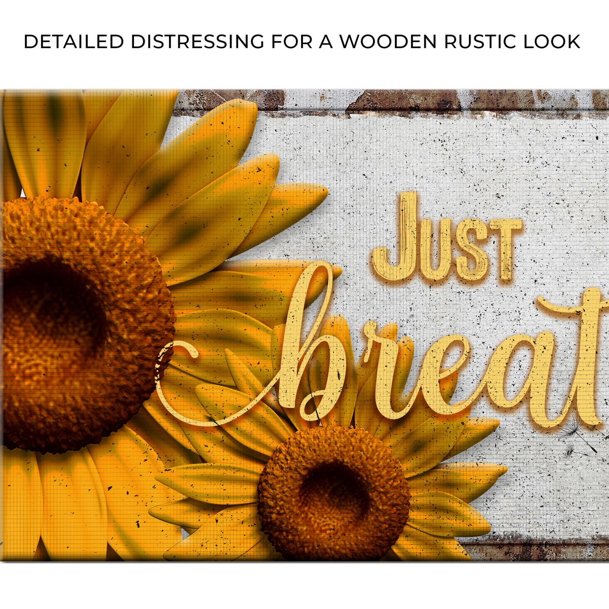 Just Breathe Sign by Tailored Canvases