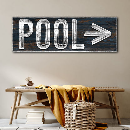 Pool Arrow Sign by Tailored Canvases