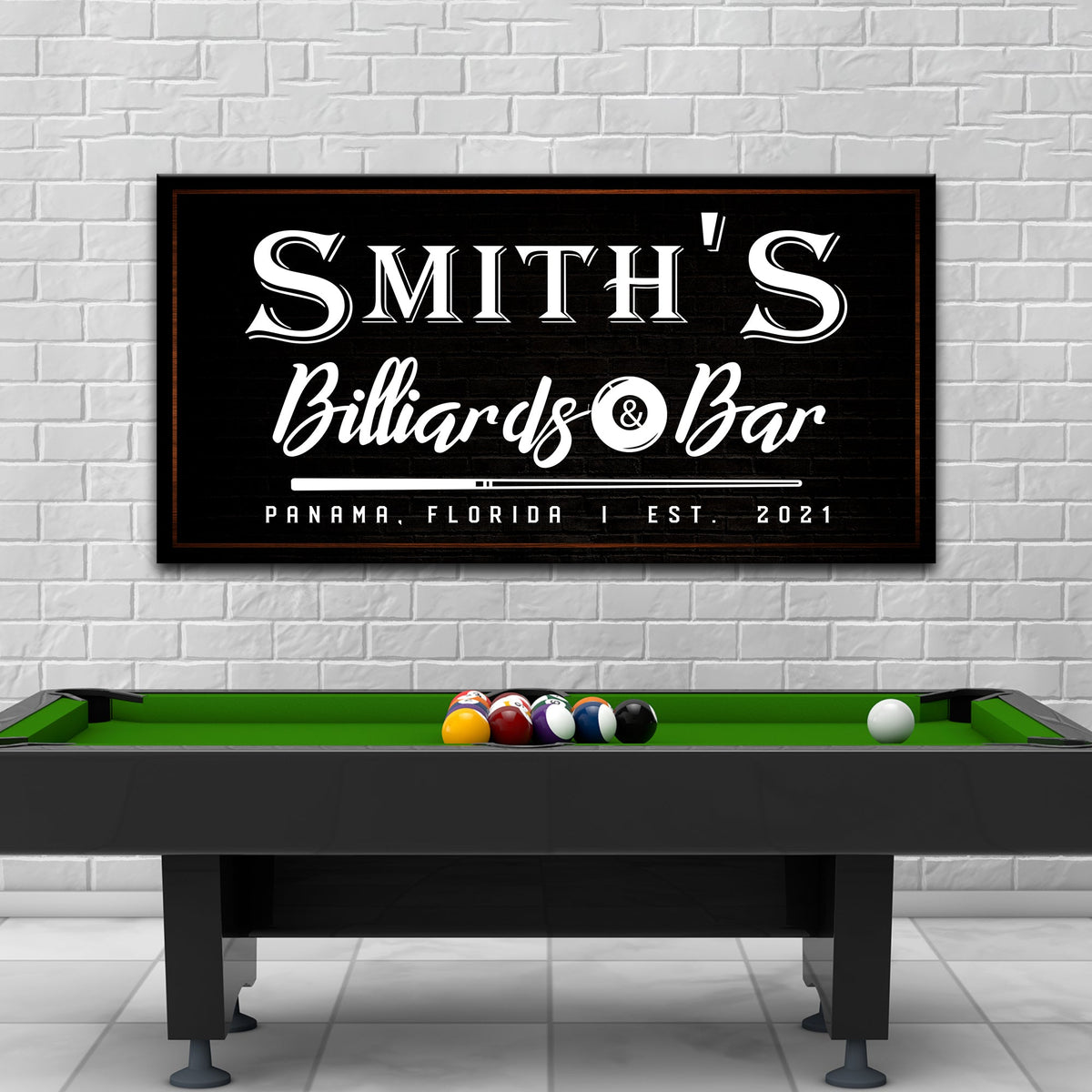 Billiards And Bar Sign by Tailored Canvases