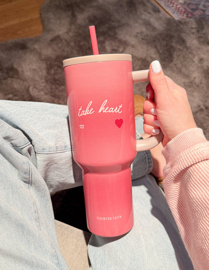 Take Heart 40 oz Ascend Tumbler by Elevated Faith