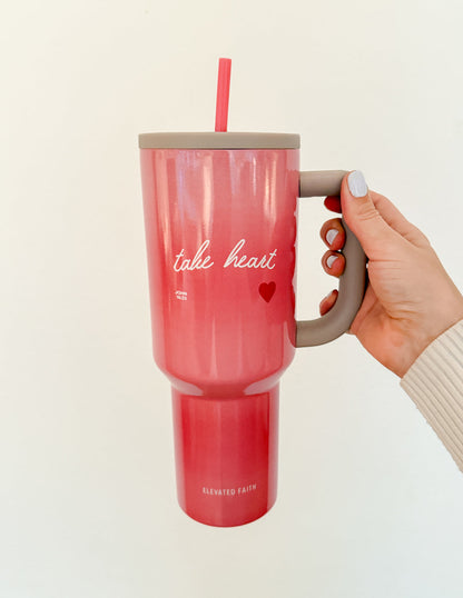 Take Heart 40 oz Ascend Tumbler by Elevated Faith