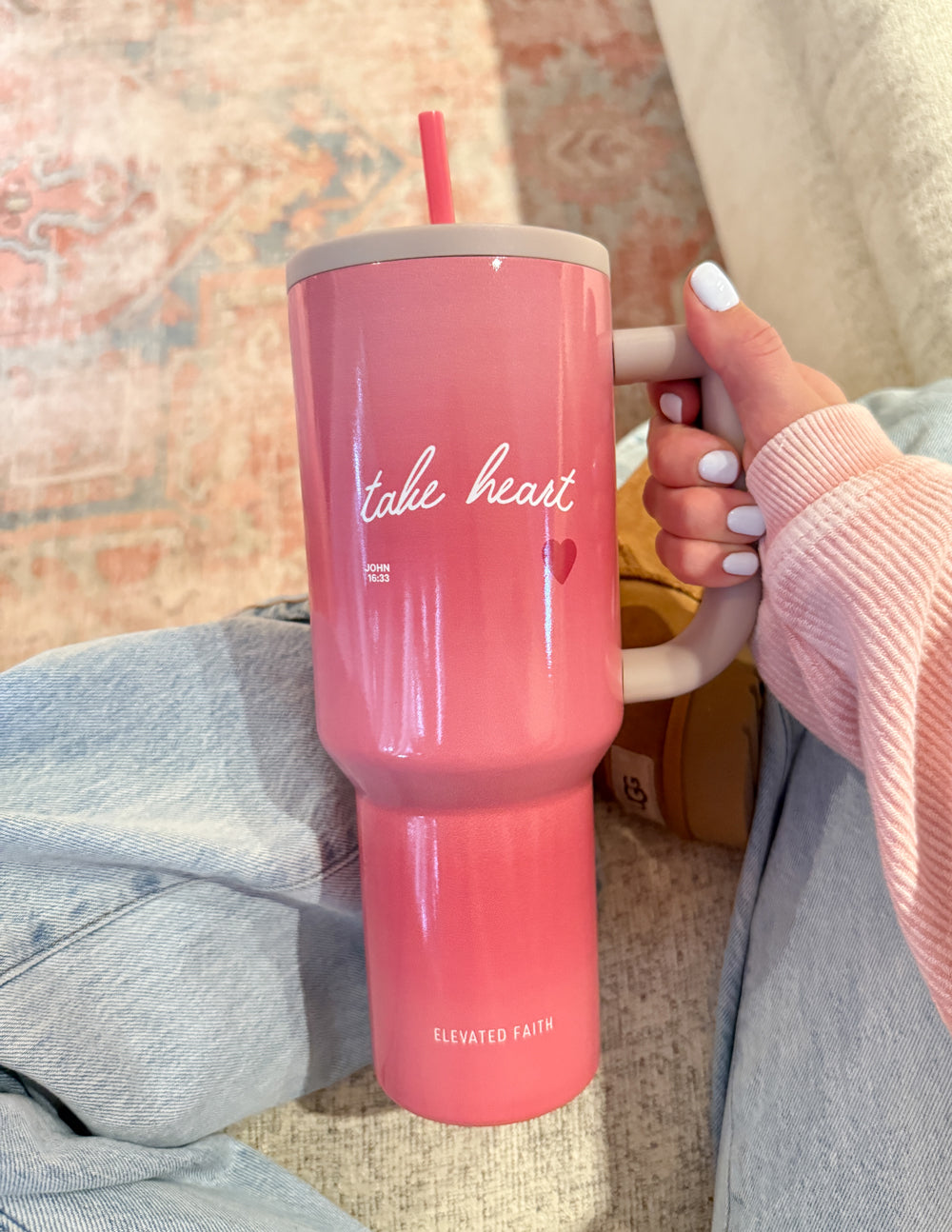 Take Heart 40 oz Ascend Tumbler by Elevated Faith