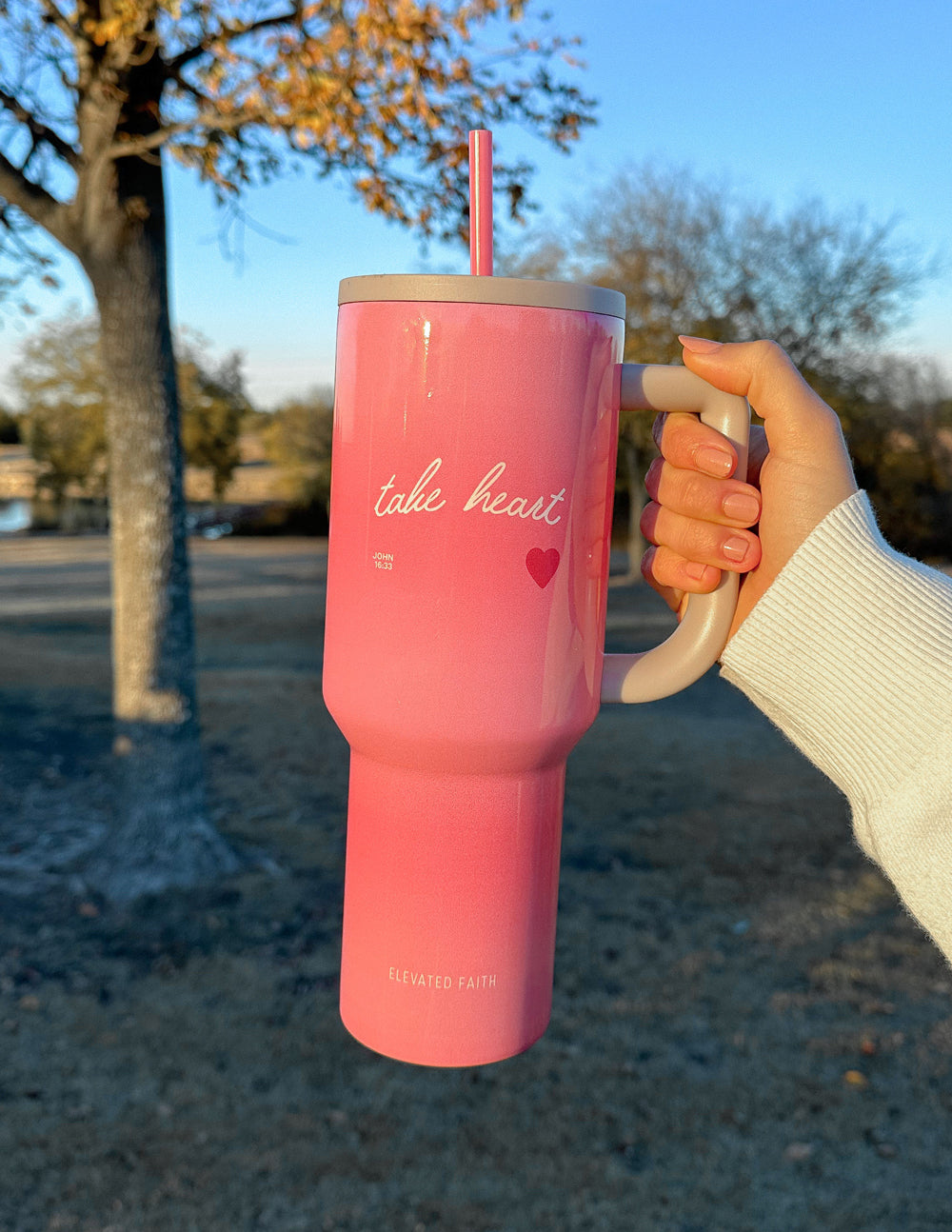 Take Heart 40 oz Ascend Tumbler by Elevated Faith