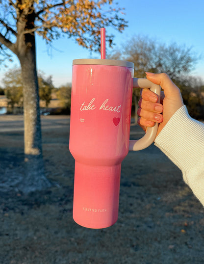 Take Heart 40 oz Ascend Tumbler by Elevated Faith