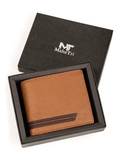 Stripe Brown Men's Wallet by Classy Leather Bags