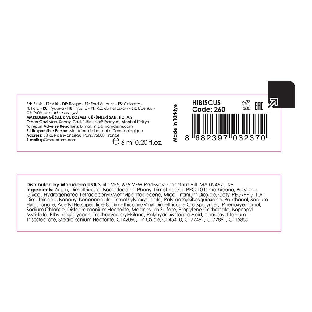 Maruderm Sunkissed Liquid Blush Hibiscus 10ml by Beauty Care Bag