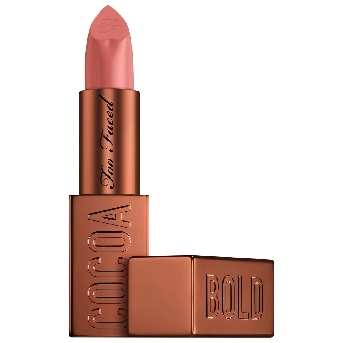 Cocoa Bold cream lipstick in a rich nude shade