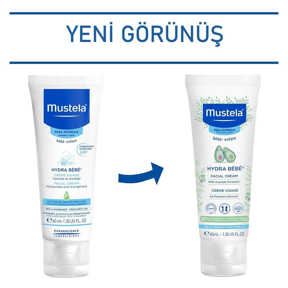 Mustela Hydra Bebe Baby Face Cream: Organic Avocado, Gentle Newborn Moisturizer for Sensitive Skin | Daily Hydration & Protection by Beauty Care Bag