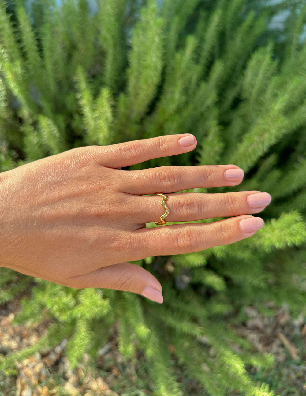 Textured Wavy Ring by Elevated Faith