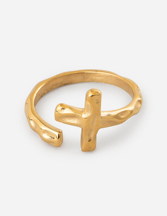 Textured Wrapped Cross Ring by Elevated Faith