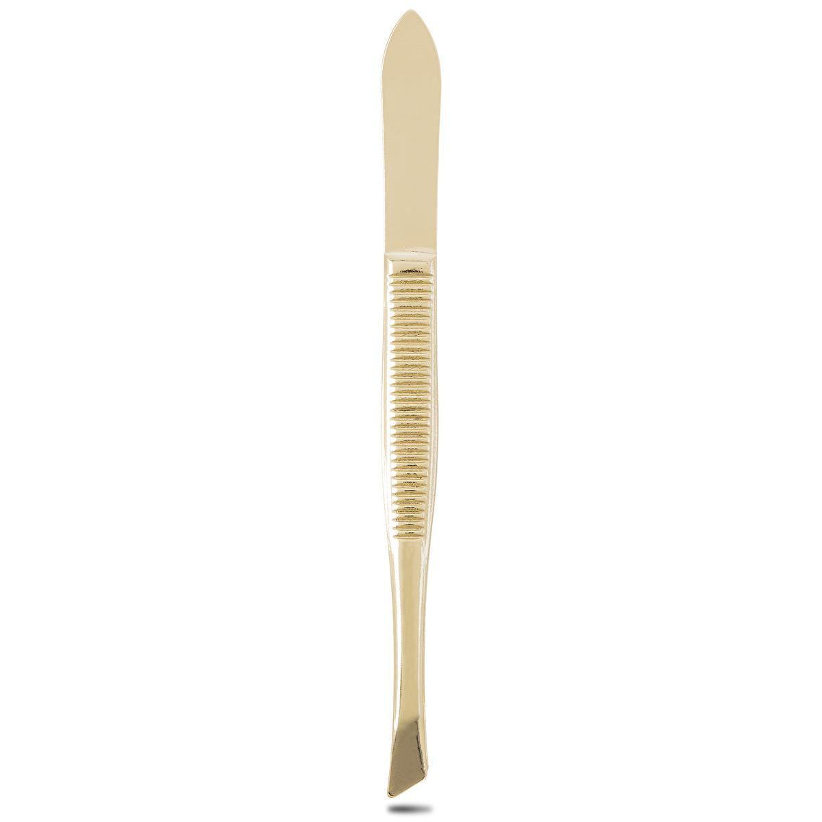 Eklips Metal Tweezers - Slanted Tip for Precise Hair Removal & Eyebrow Shaping | Durable Stainless Steel, Ergonomic Design by Beauty Care Bag