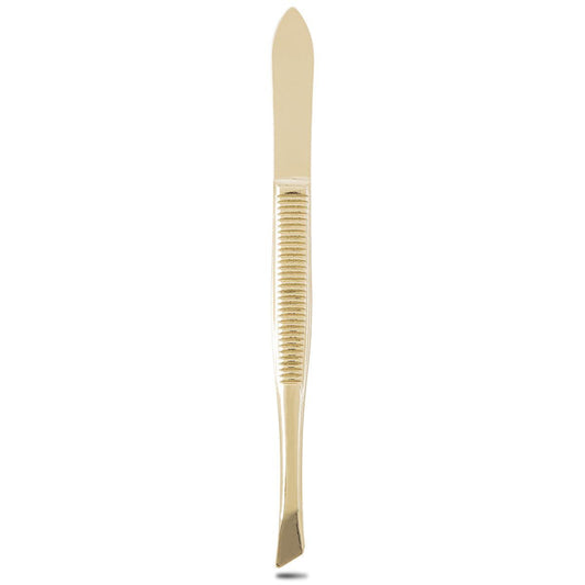 Eklips Metal Tweezers - Slanted Tip for Precise Hair Removal & Eyebrow Shaping | Durable Stainless Steel, Ergonomic Design by Beauty Care Bag