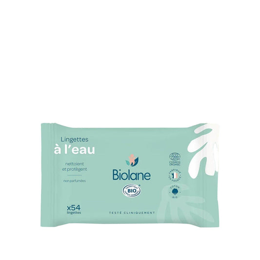 Biolane Organic Baby Wipes - Water-Based, Gentle on Sensitive Skin, 54 Count by Beauty Care Bag