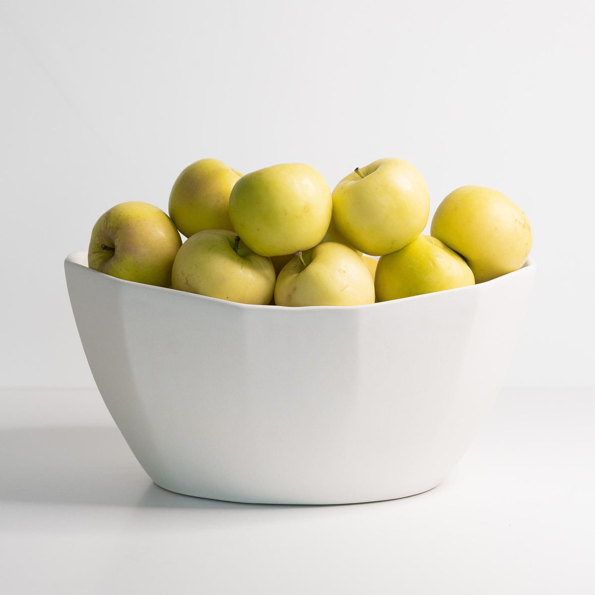 Handmade large porcelain nesting bowl for serving pasta and salads