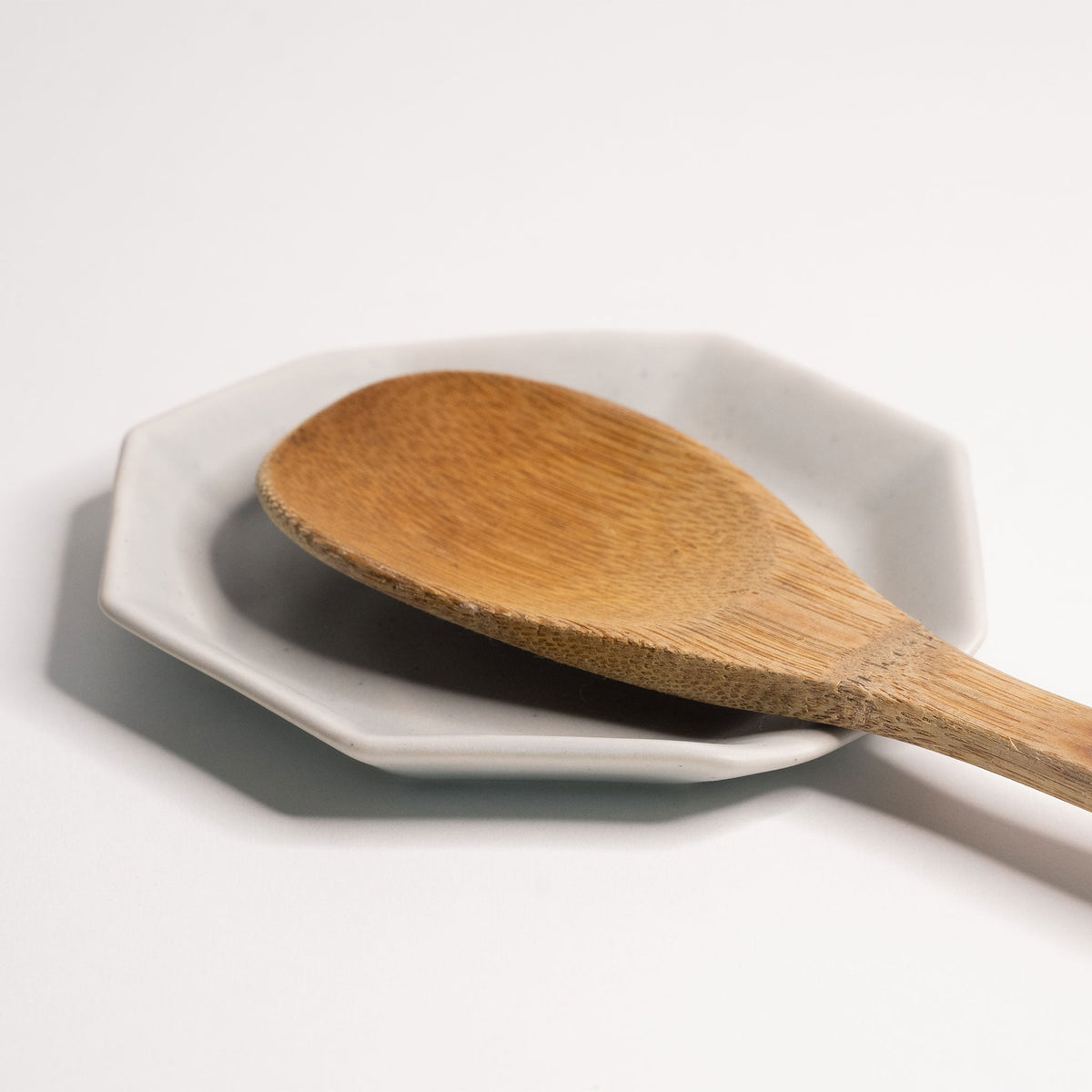 Handmade porcelain spoon rest for ladles and cooking utensils