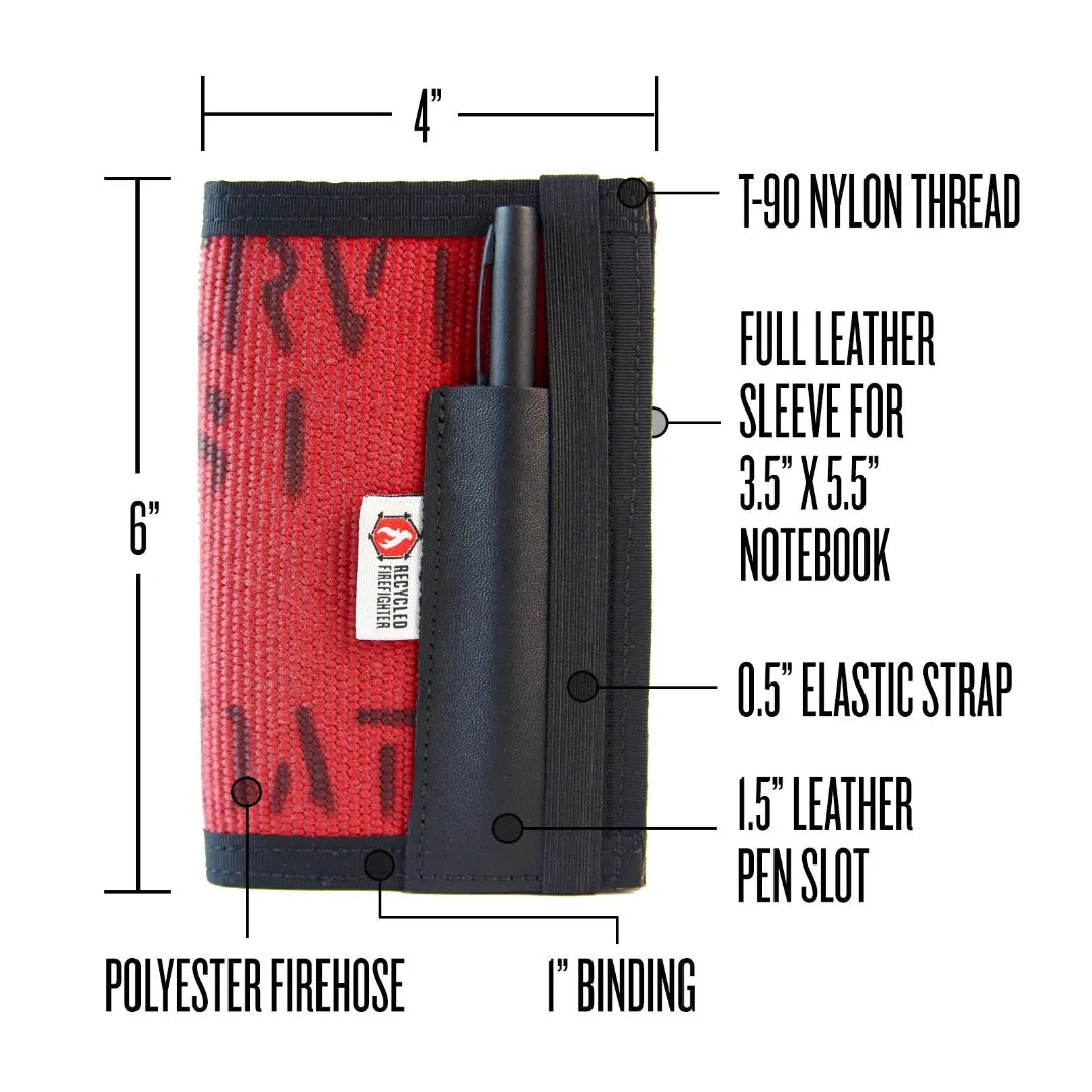 The Inspector Notebook - Combat Leather Edition by Recycled Firefighter