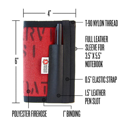 The Inspector Notebook - Combat Leather Edition by Recycled Firefighter