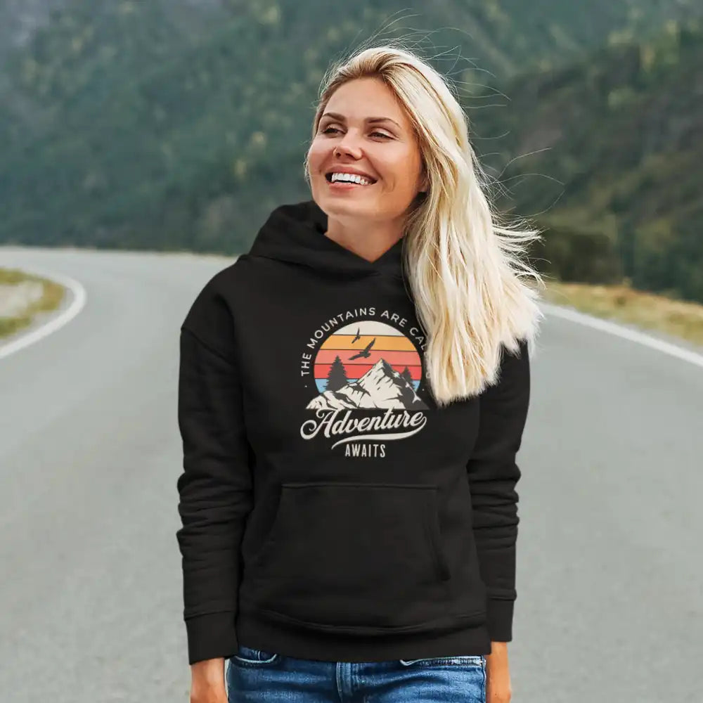 The Mountains Are Calling Unisex Hoodie by Outdoorzees