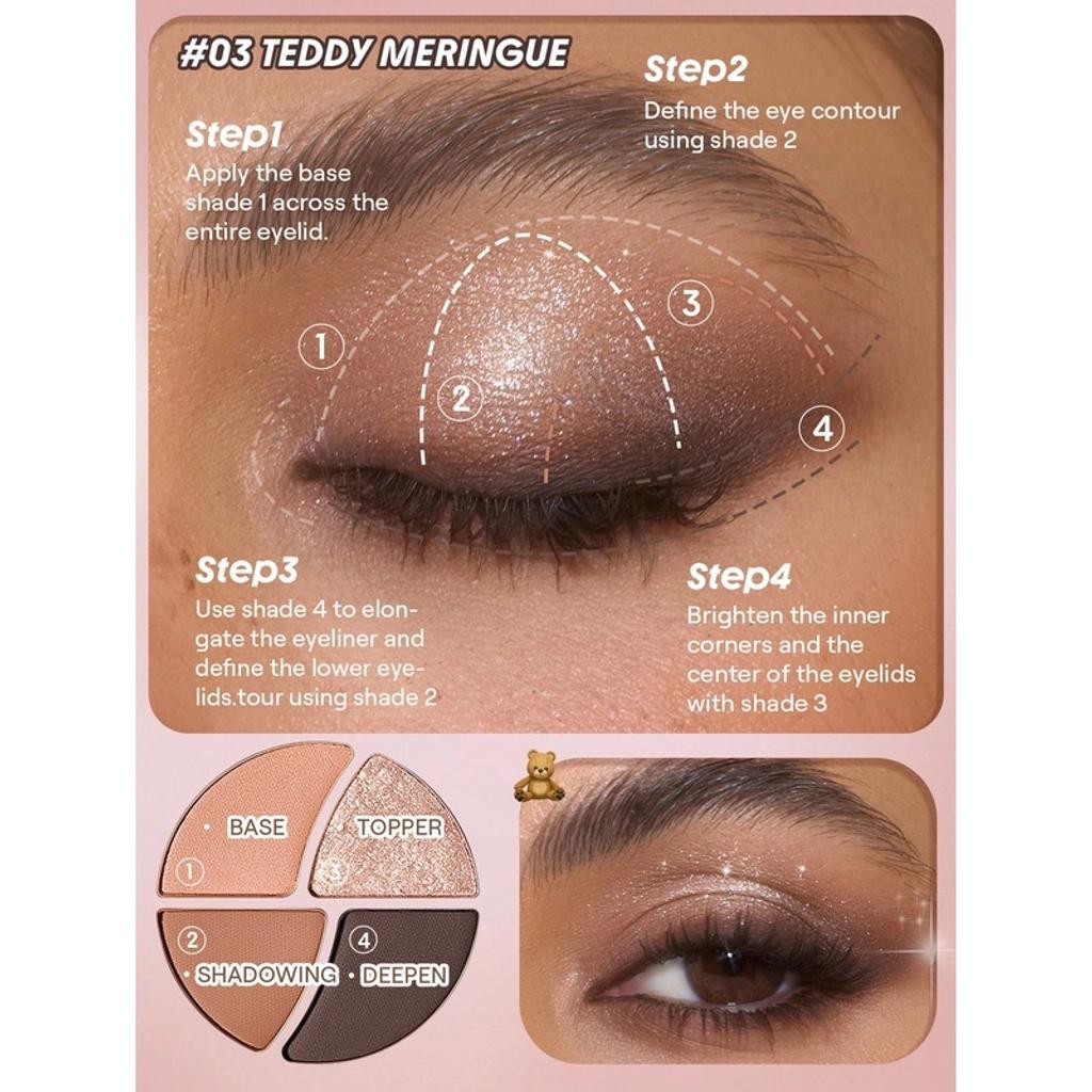 Sheglam Daydreamer Mini Eyeshadow Palette in Teddy Meringue by Beauty Care Bag