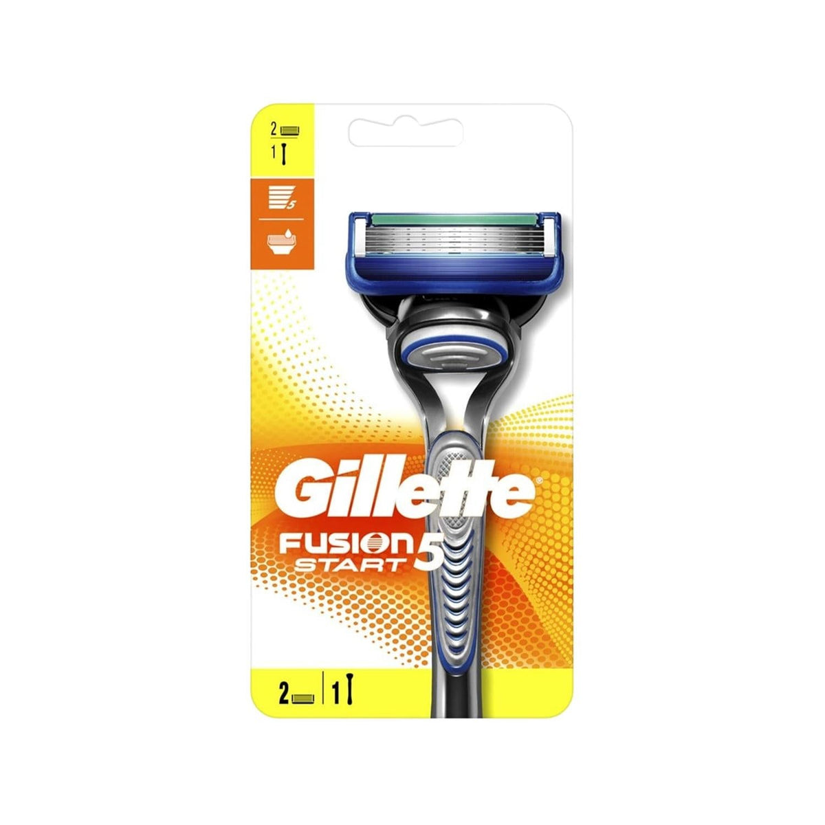Gillette Fusion5 Start Electric Razor with 2 Replacement Blades - Men's Grooming Shaving Kit by Beauty Care Bag