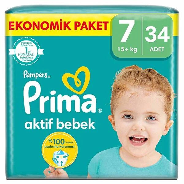Prima Baby Diapers Large Size - 12 Hour Dryness, Comfortable & Soft Disposable Diapers for Babies - Prima Aktif Bebek Bezi by Beauty Care Bag