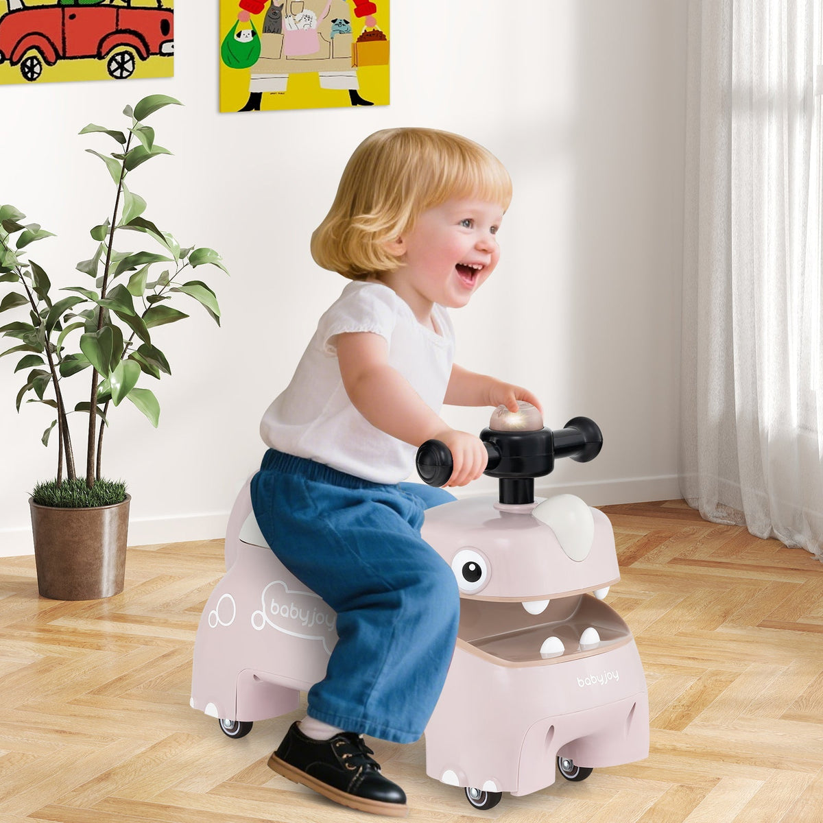 Toddler Ride on Toy Walking Sliding Car with Lights and Music by GBruno Store