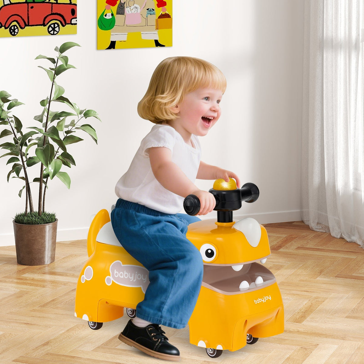 Toddler Ride on Toy Walking Sliding Car with Lights and Music by GBruno Store