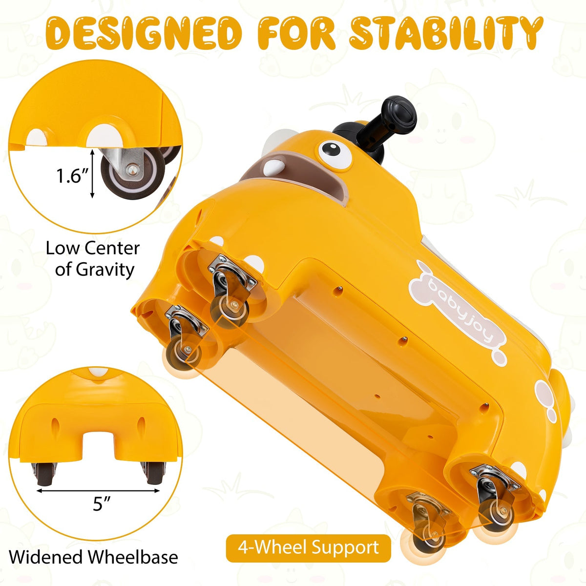 Toddler Ride on Toy Walking Sliding Car with Lights and Music by GBruno Store