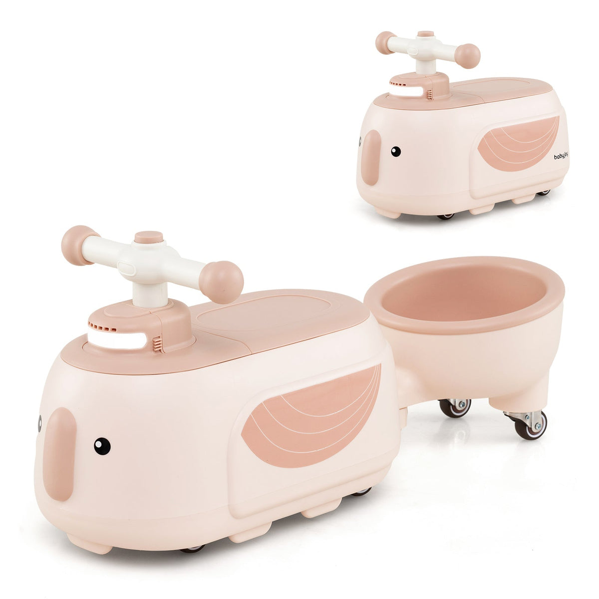 Toddler Ride on Toy with Trailer and Light Music by GBruno Store