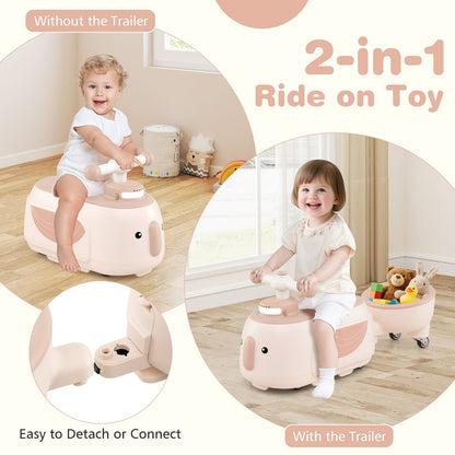Toddler Ride on Toy with Trailer and Light Music by GBruno Store