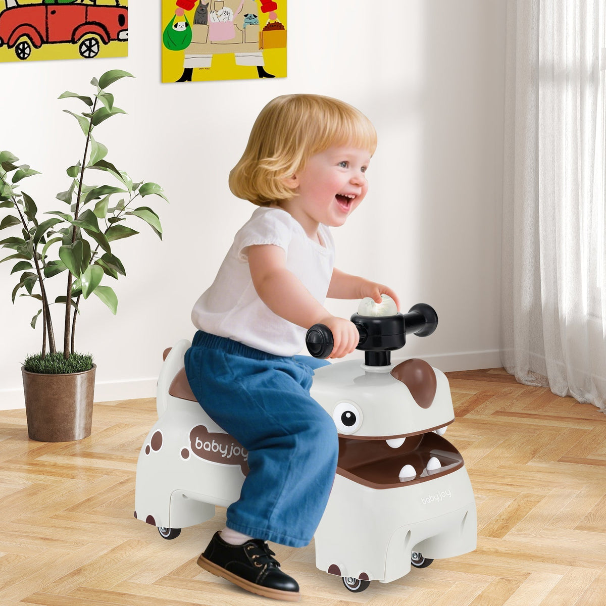Toddler Ride on Toy Walking Sliding Car with Lights and Music by GBruno Store