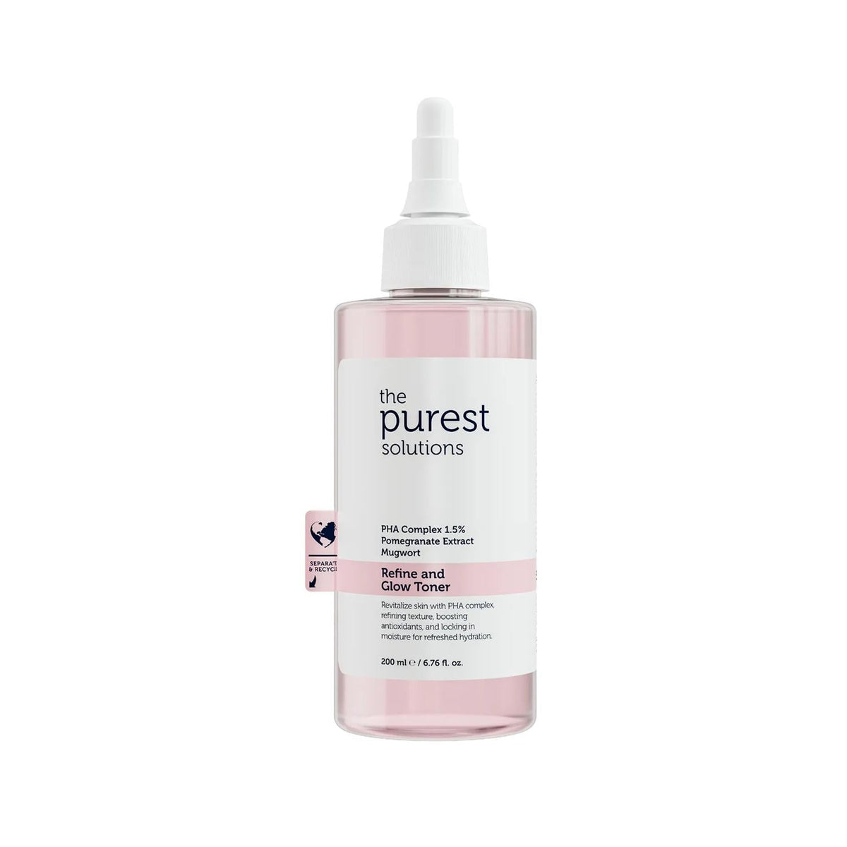 The Purest Solutions PHA Toner for Sensitive Skin - Gentle Exfoliant & Brightening 6.76 fl oz by Beauty Care Bag