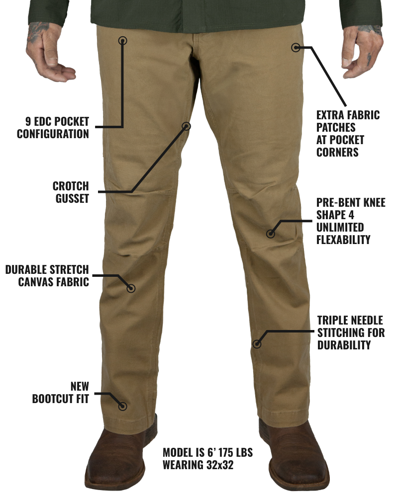 Trailblazer Boot Cut Pants - Coyote by Off The Grid Surplus
