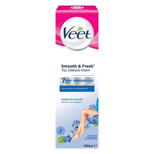 Veet Hair Removal Cream 100ml - Sensitive Skin, Gentle & Effective by Beauty Care Bag