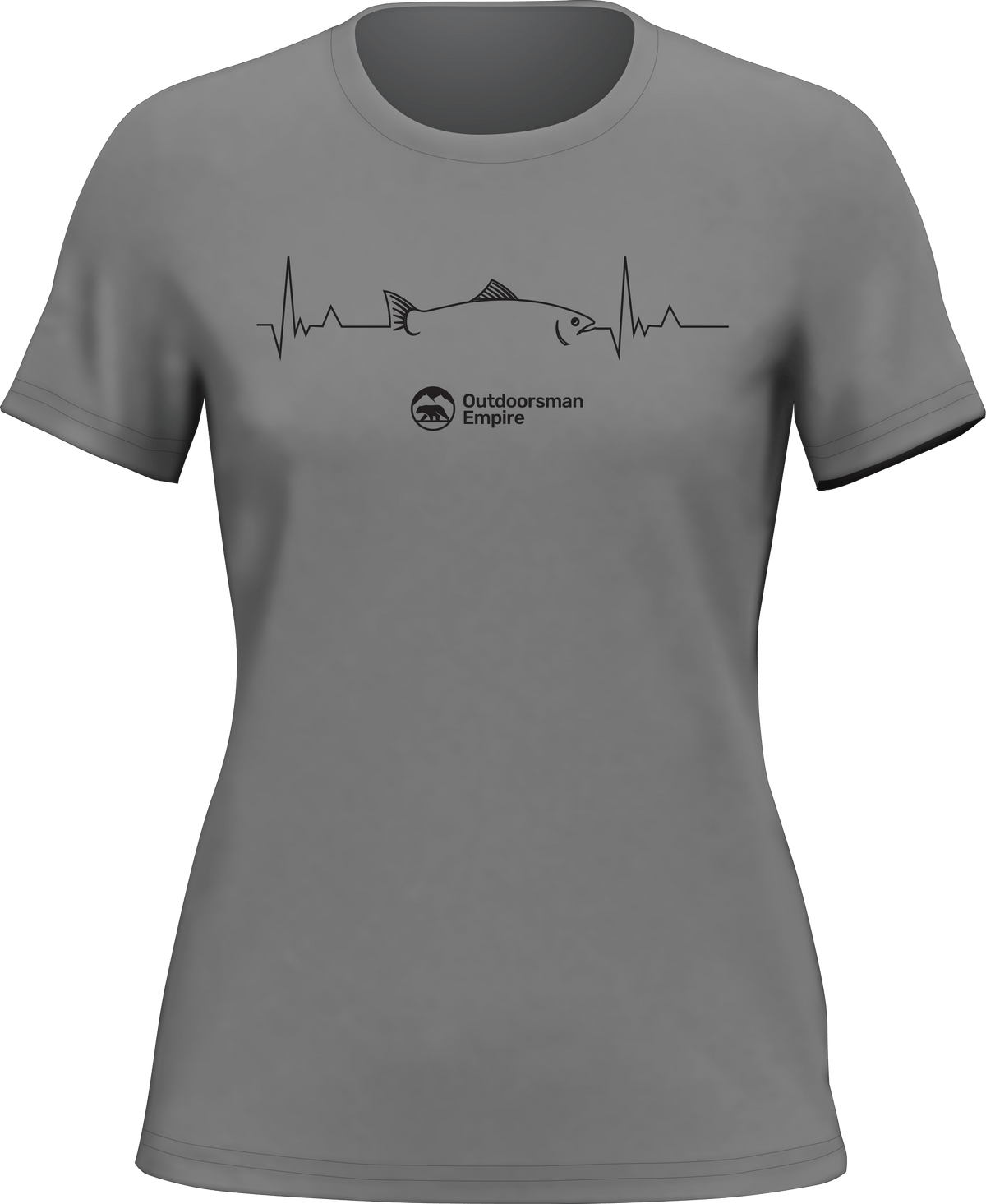 Fishing Cardiogram T-Shirt for Women by Outdoorzees